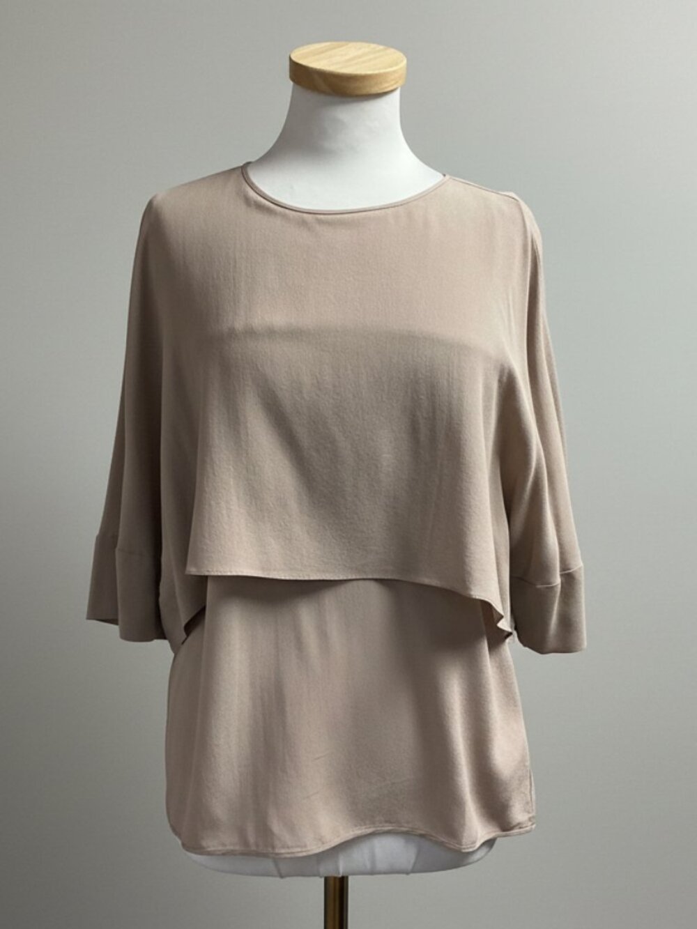 DAY taupe silk blouse, size M, NEW WITH TAGS!